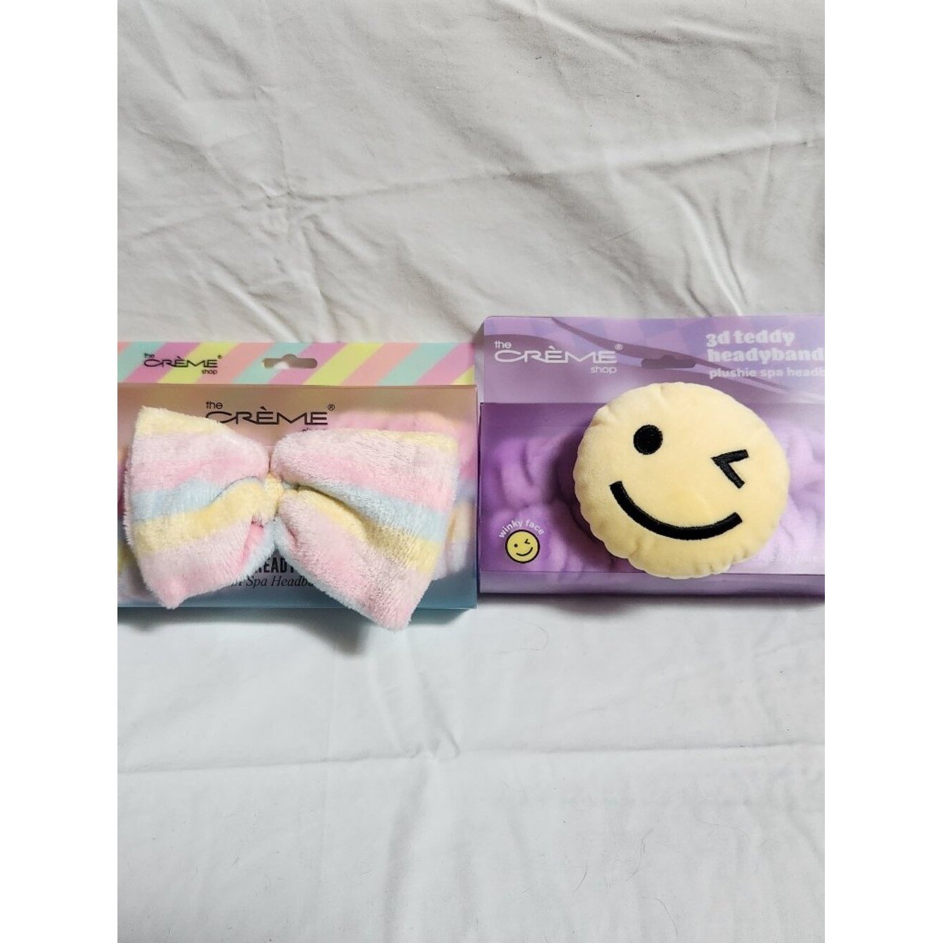 THE CREME SHOP Two Spa Makeup Face Wash Headbands  - NEW NWT