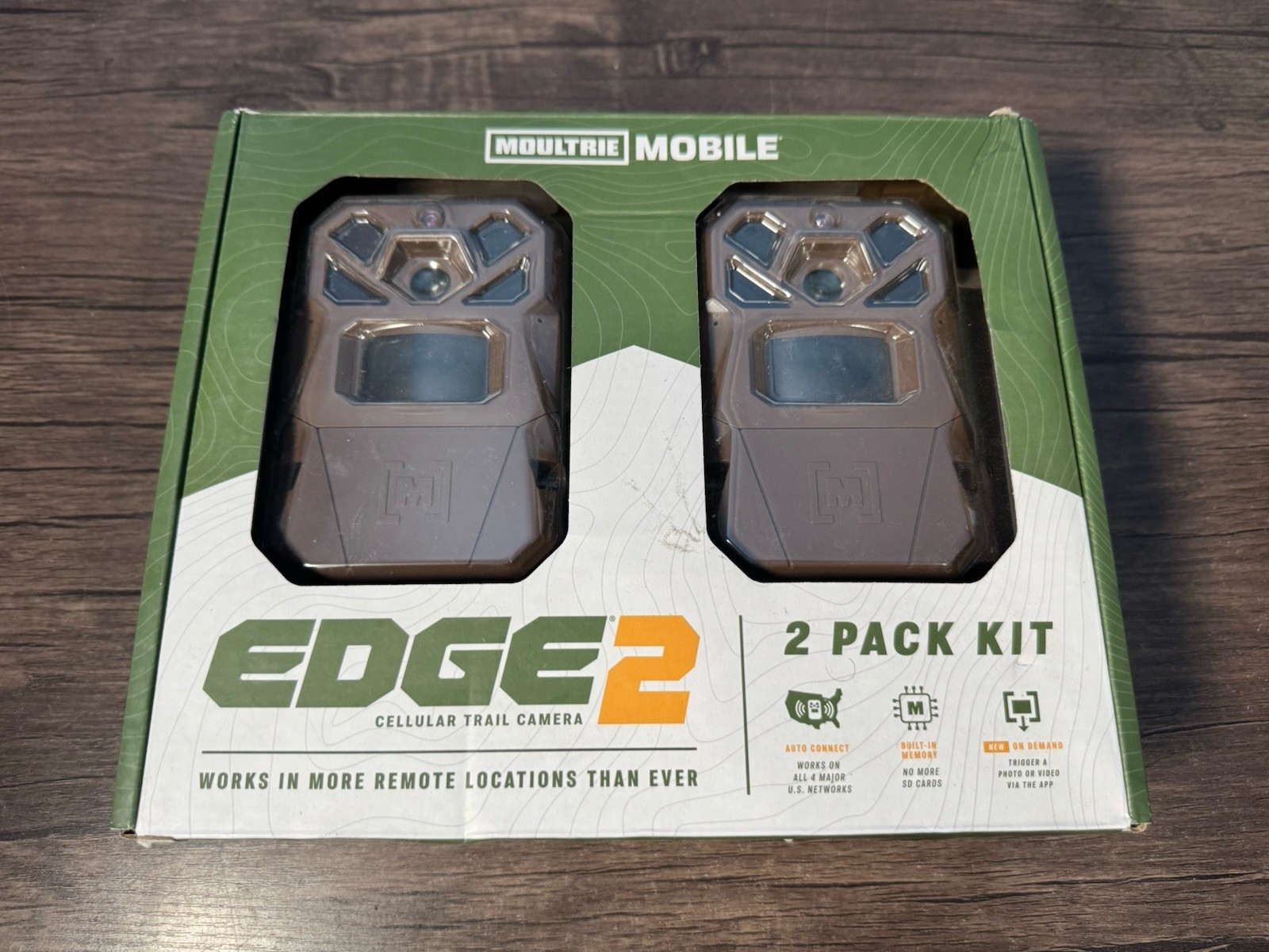 Moultrie Mobile Edge 2 36MP Cellular Trail Camera 2 Pack Brown MMC-14124 SEALED