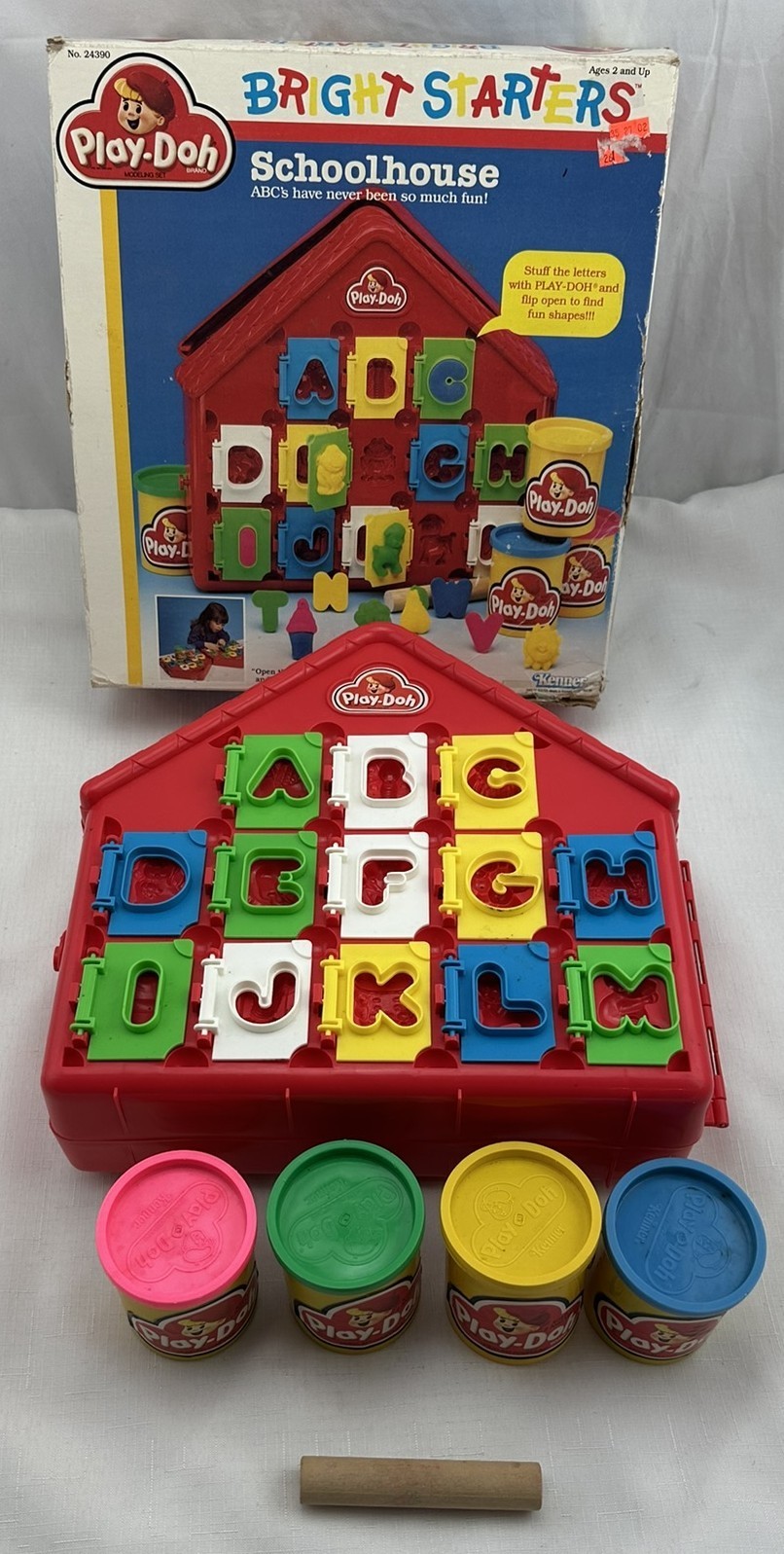 1989 Play Doh Schoolhouse by Kenner in Original Box with Some Good Playdoh