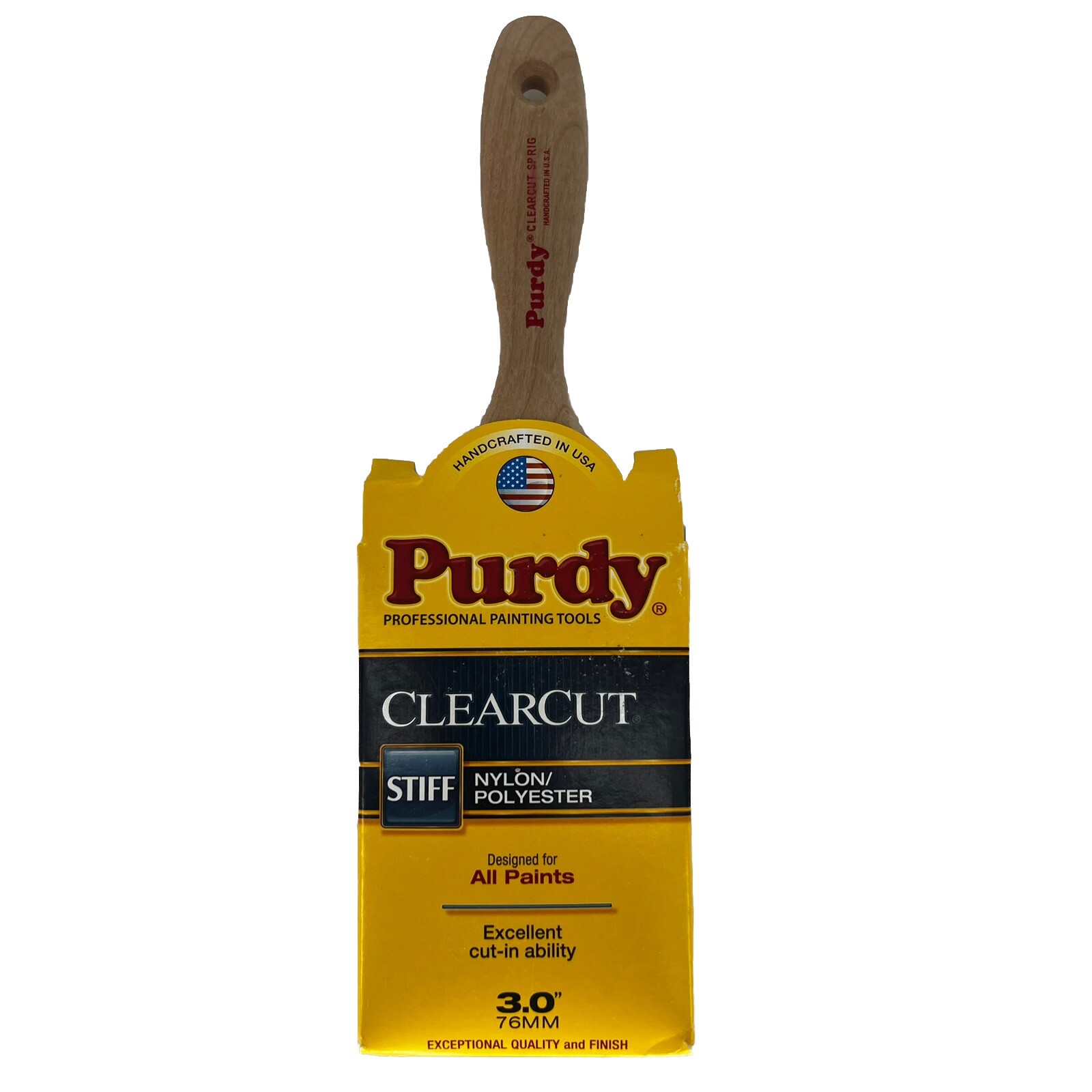 Purdy Clearcut Sprig 3" Stiff Flat Paint Brush for all Paints