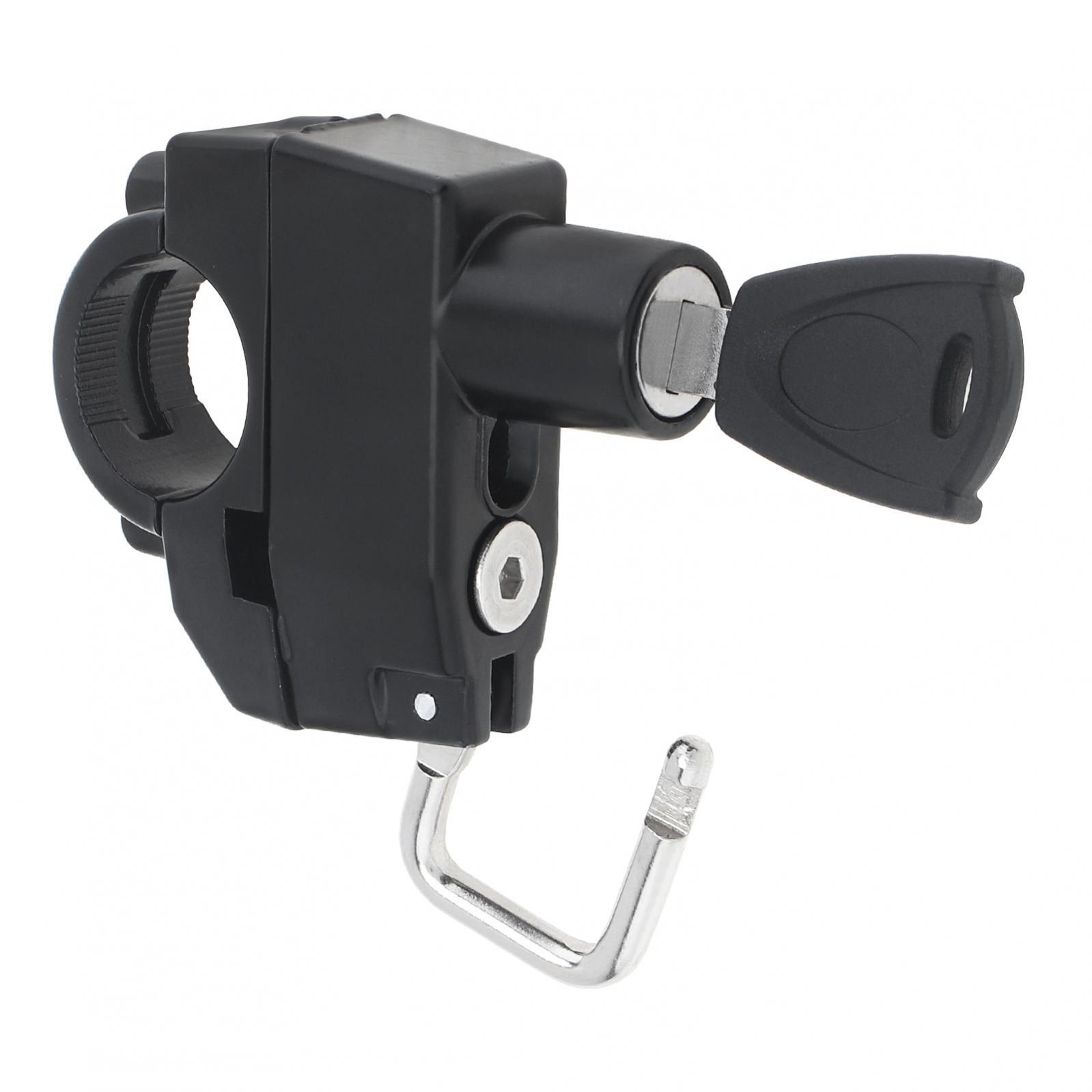 Universal Motorcycle Helmet Lock Anti-Theft Helmet Safety Lock Metal 22mm-25mm