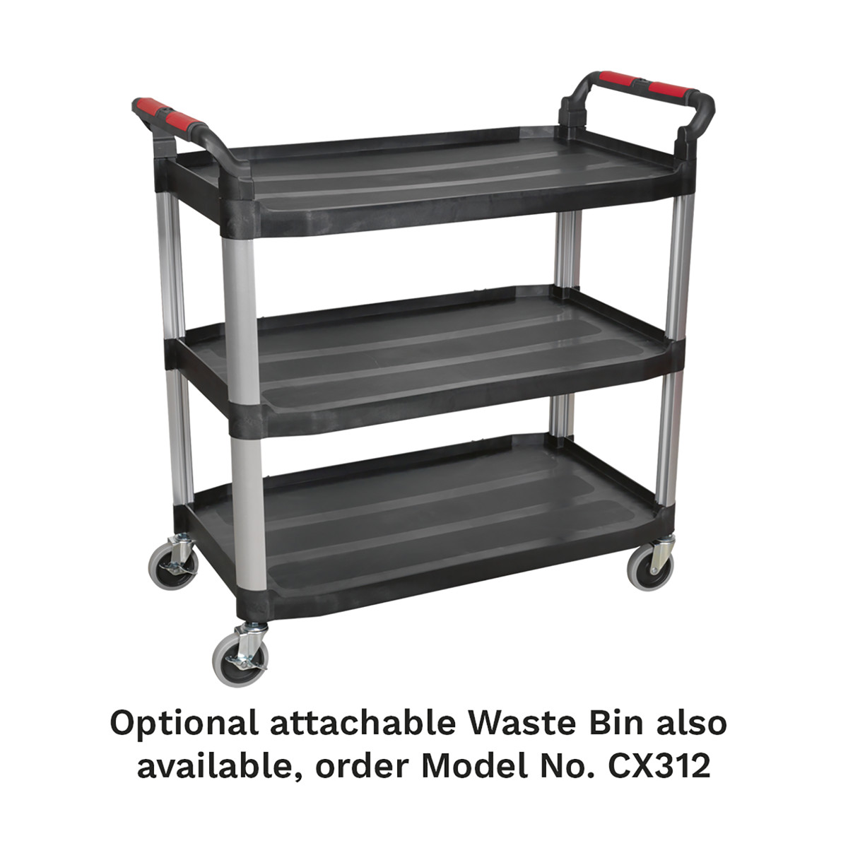 Sealey Composite Workshop Trolley 3-Level/3 Wall CX310