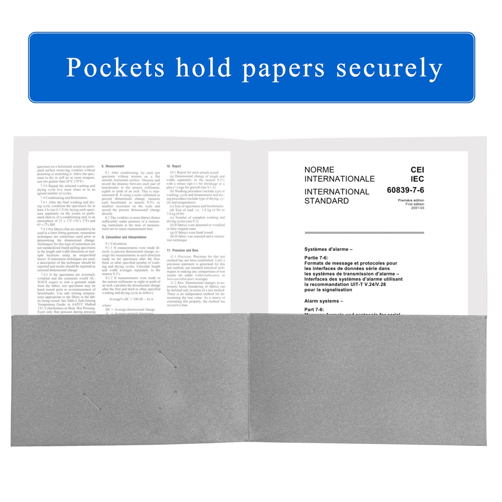 Two Pocket Folders,50 Packs 2 Folders Bulk,Fit Letter Size 50pcs -Grey