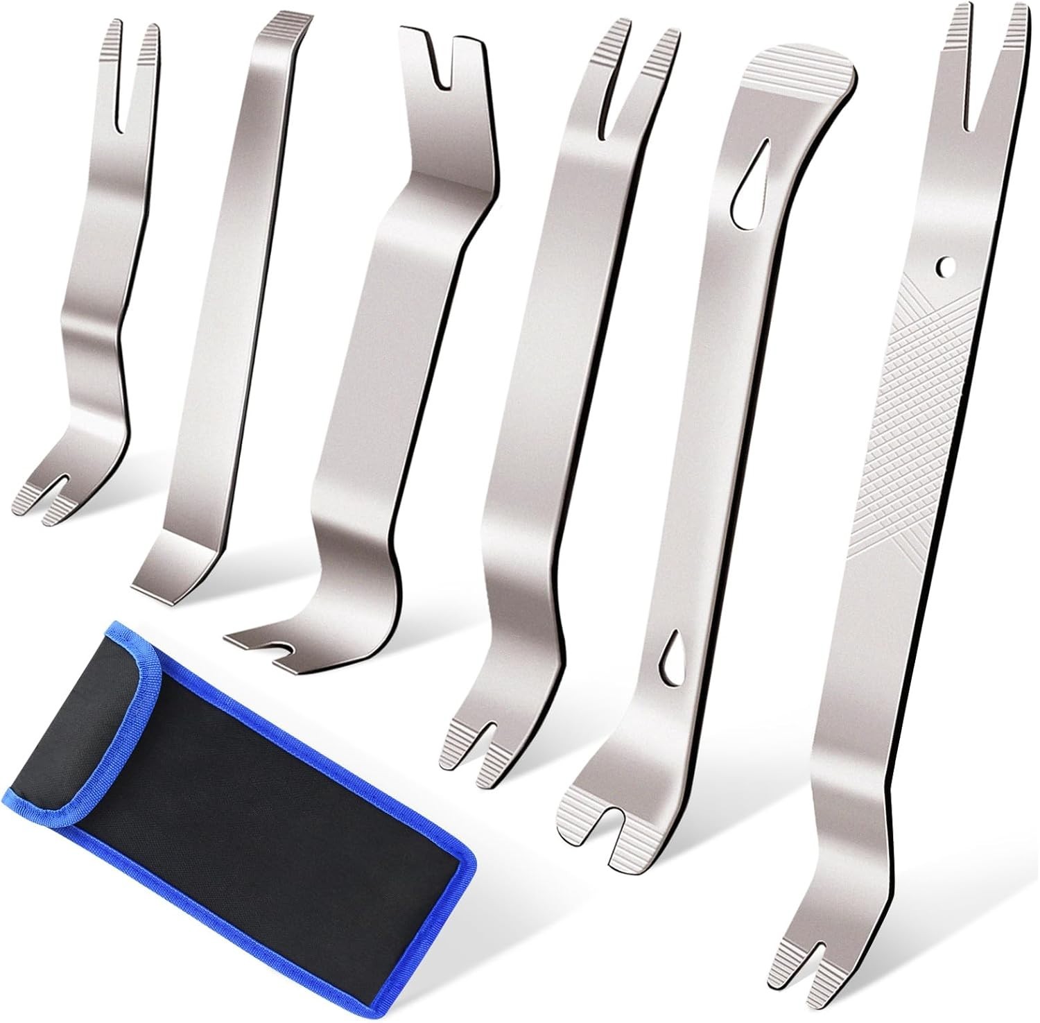 6pcs Metal Trim Removal Tool, Auto Pry Tool Kit Trim Removal Tool Set for Vehicl