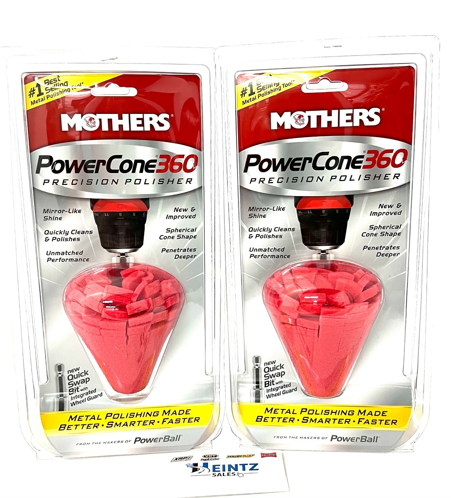 MOTHERS 05146 (2 PACK) Powercone 360 - Quick Swap Bit - Wheel Guard - Polish