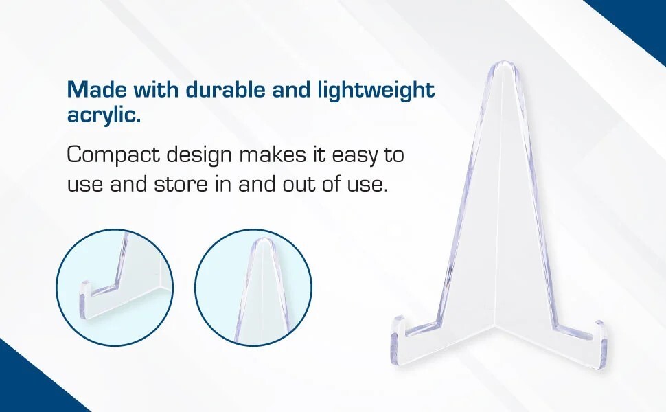 1 Acrylic Clear Plastic Display Stand Easl For Graded Card Coin Slab / Currency