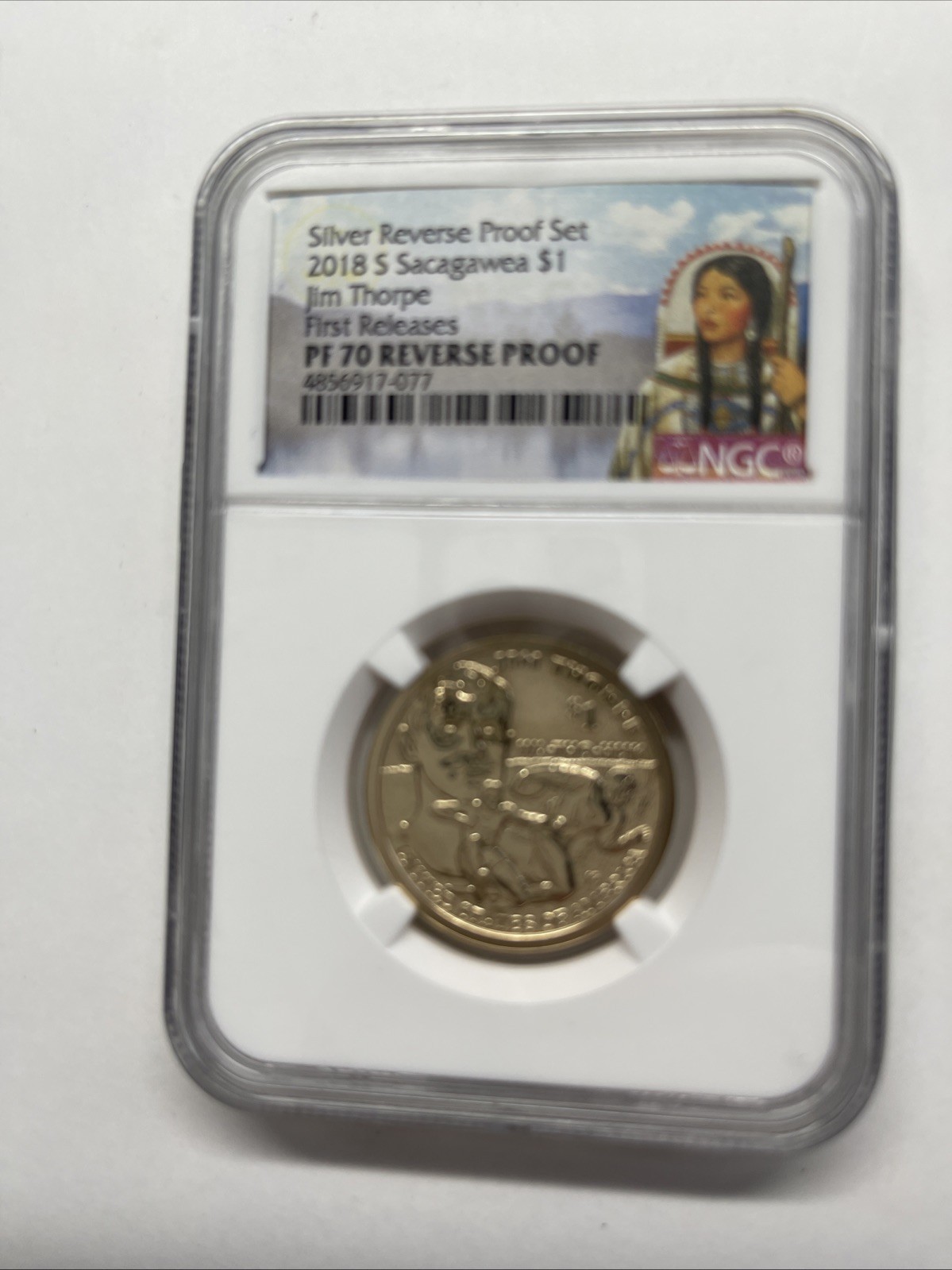 2018 S Sacagawea $1 Jim Thorpe PF70  Reverse Proof First Release