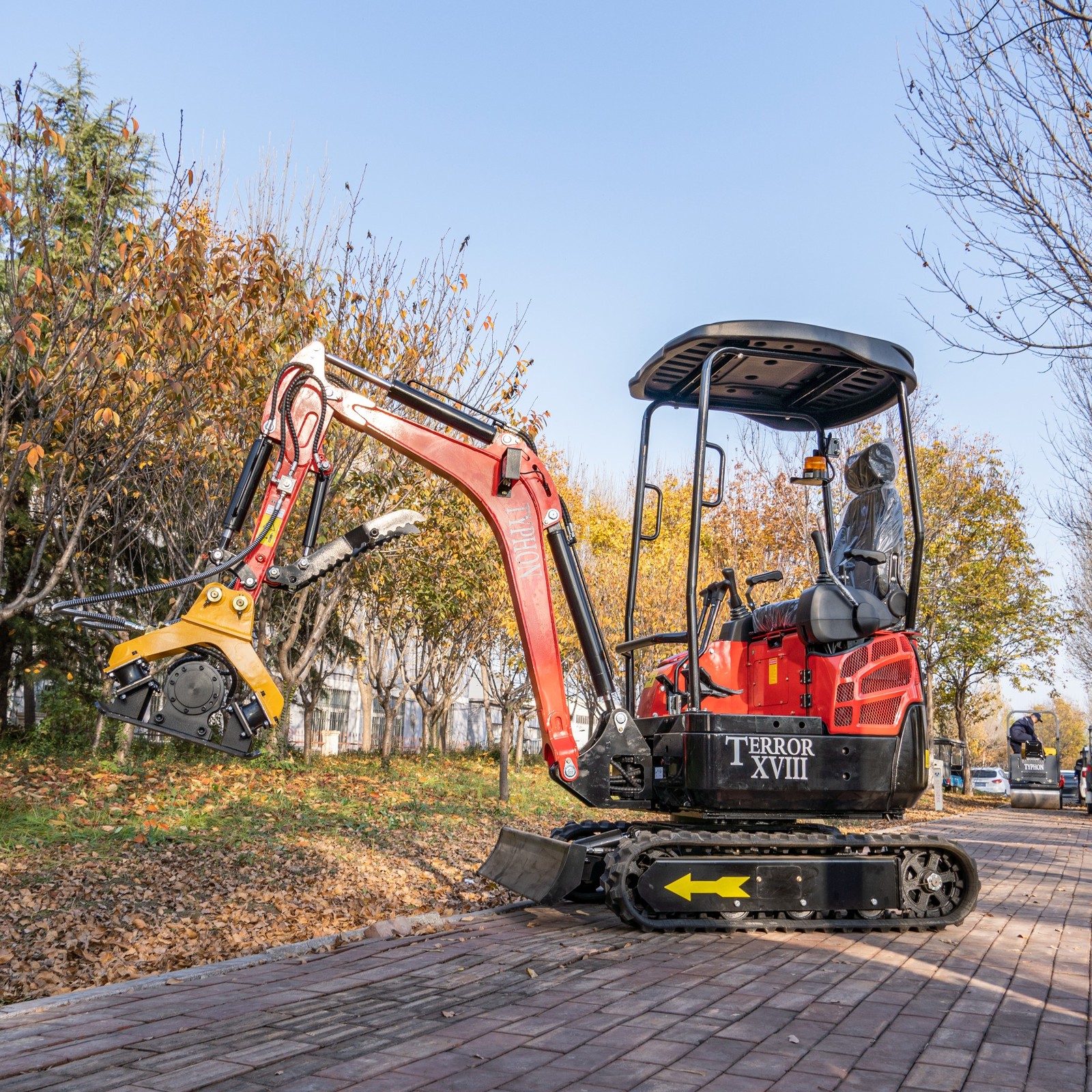 Heavy Duty Hydraulic Compactor Attachment Ft With 1-2 Ton TYPHON Mini Excavators