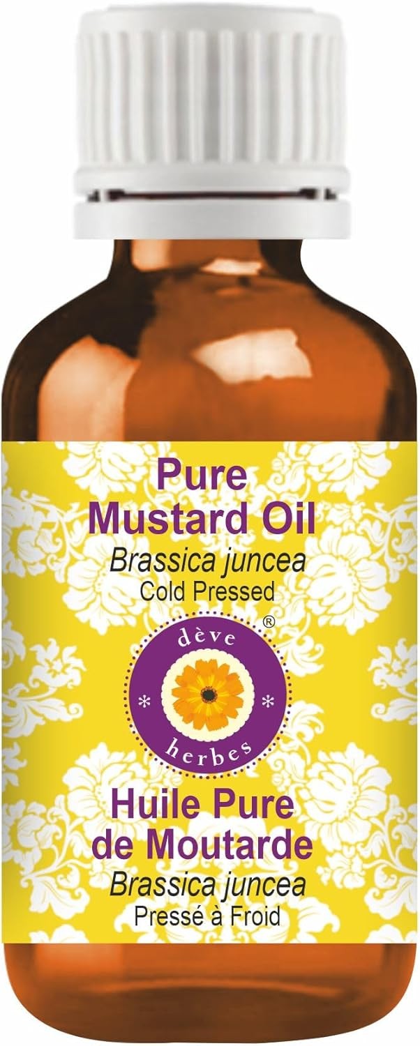 Mustard Oil (Brassica Juncea) Pure Natural Carrier Oil for Hair & Skin Care