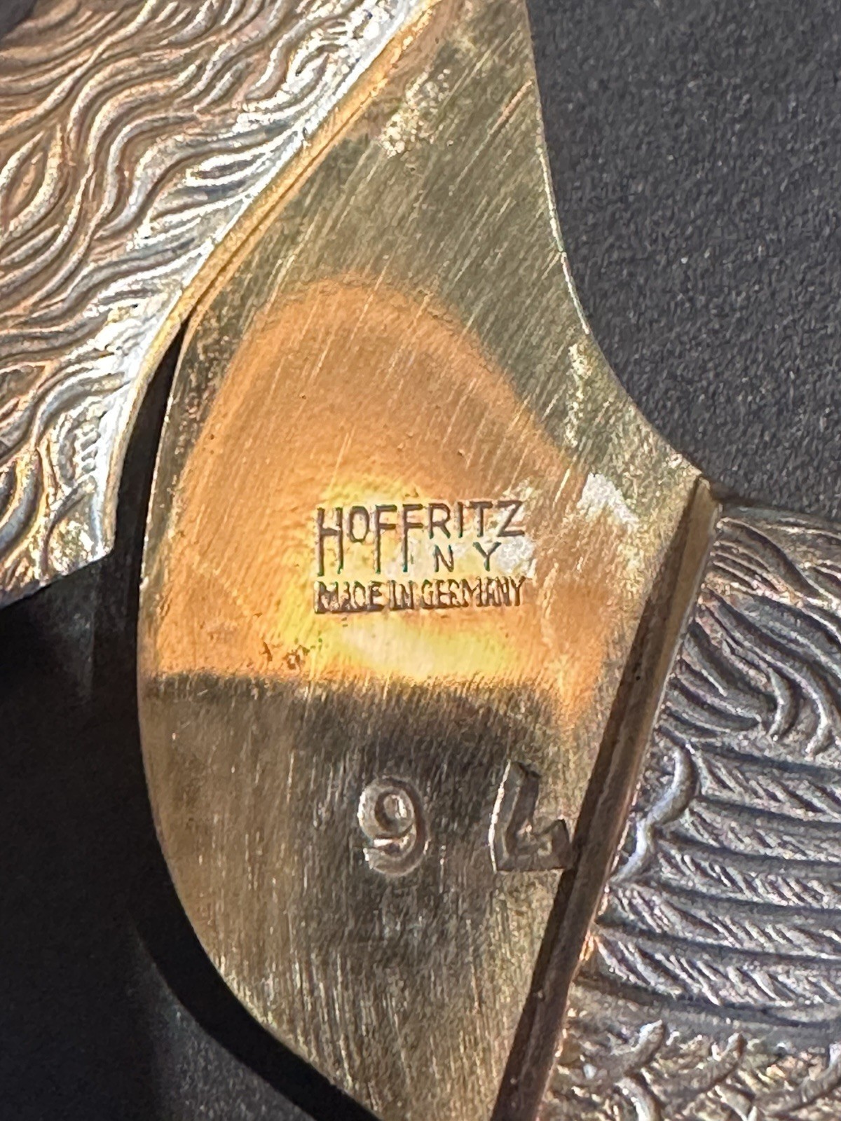 Egg Scissors Chicken Shaped Gold/Silvertone Made By Hoffritz NY Made in Germany