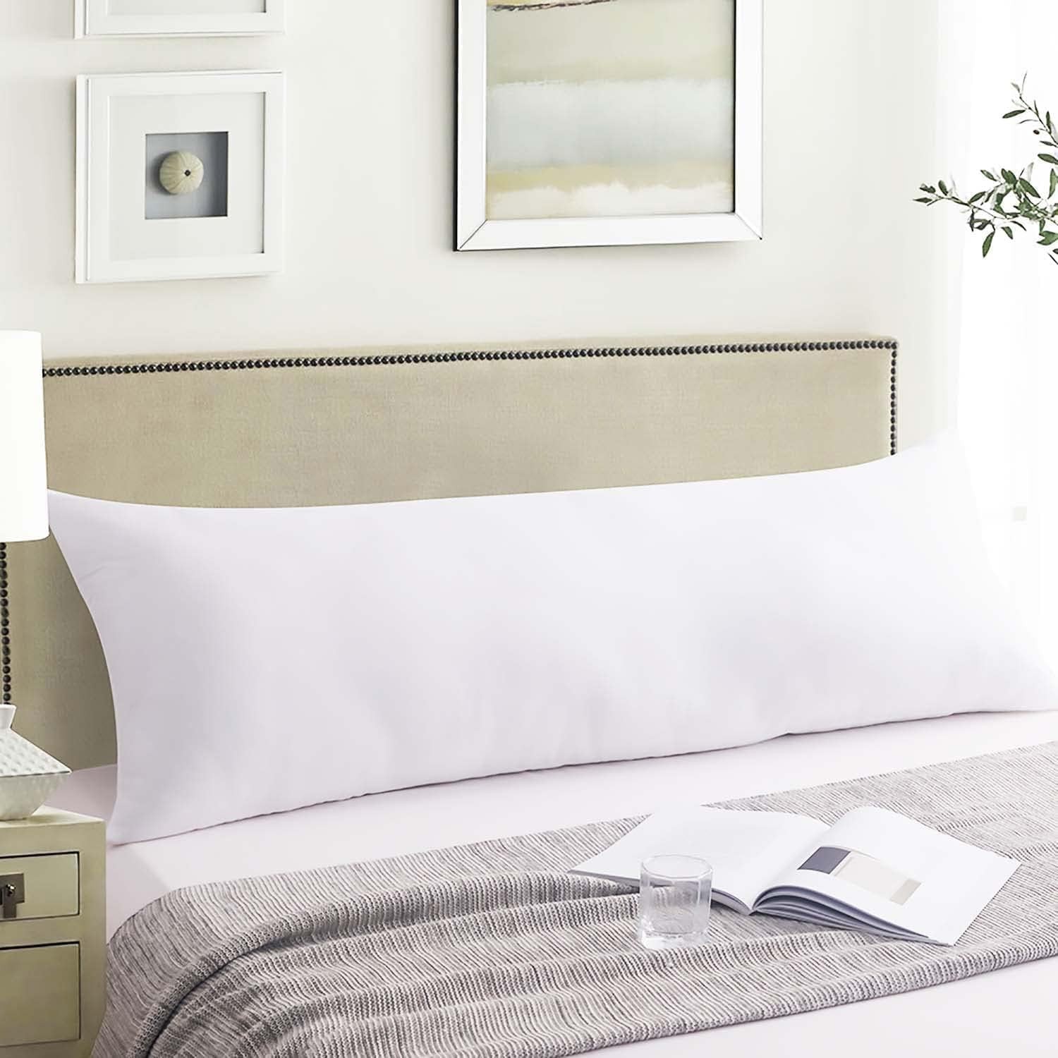 SHOUREN Cotton Body Pillow Insert - Cooling Insert, White