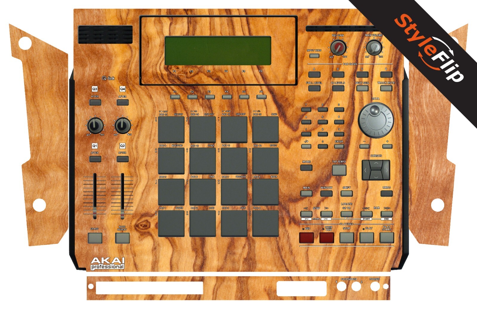 Akai MPC 2500 | Wood 6 | Protective Decal | StyleFlip Skins