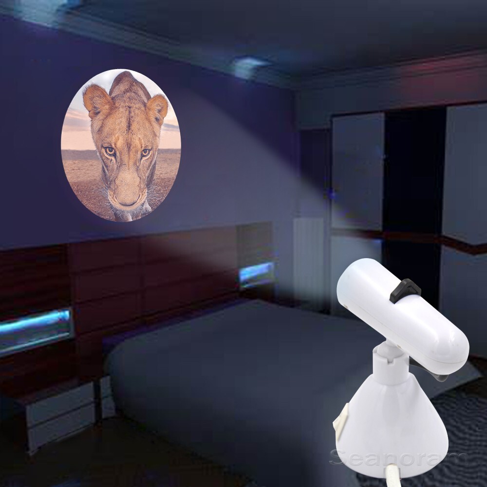 1x The Female Lion Decor Home Bar Hotel Indoor LED Lamp Projector Shadow Light