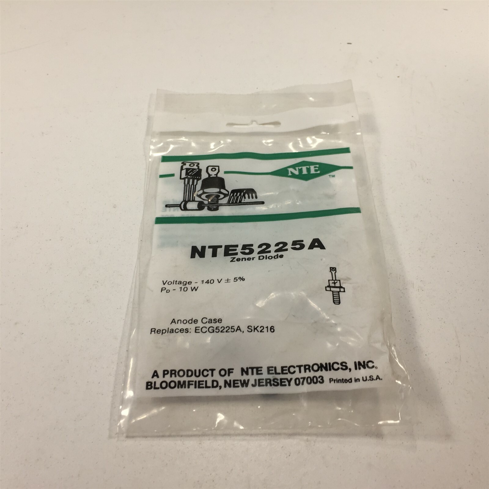 (1) NTE NTE5225A Zener Diode, 10 Watt