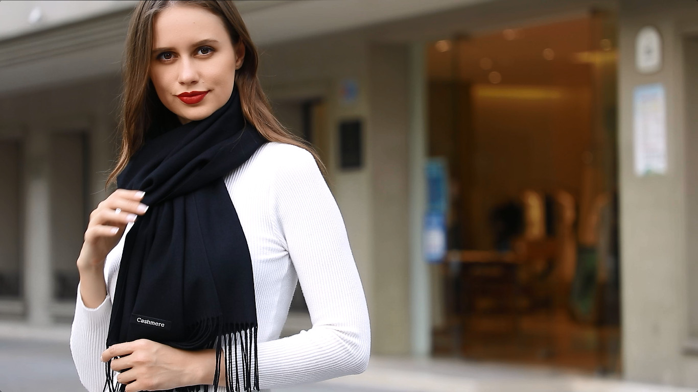 Soft Cashmere Feel Pashmina Shawl Wrap - Elegant Evening Scarf for Weddings, Bri
