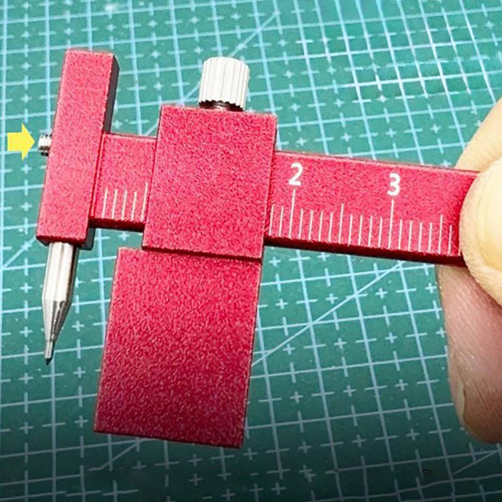 Marking Line Ruler Woodworking Scriber Multifunctional with Scale Scribing Alloy