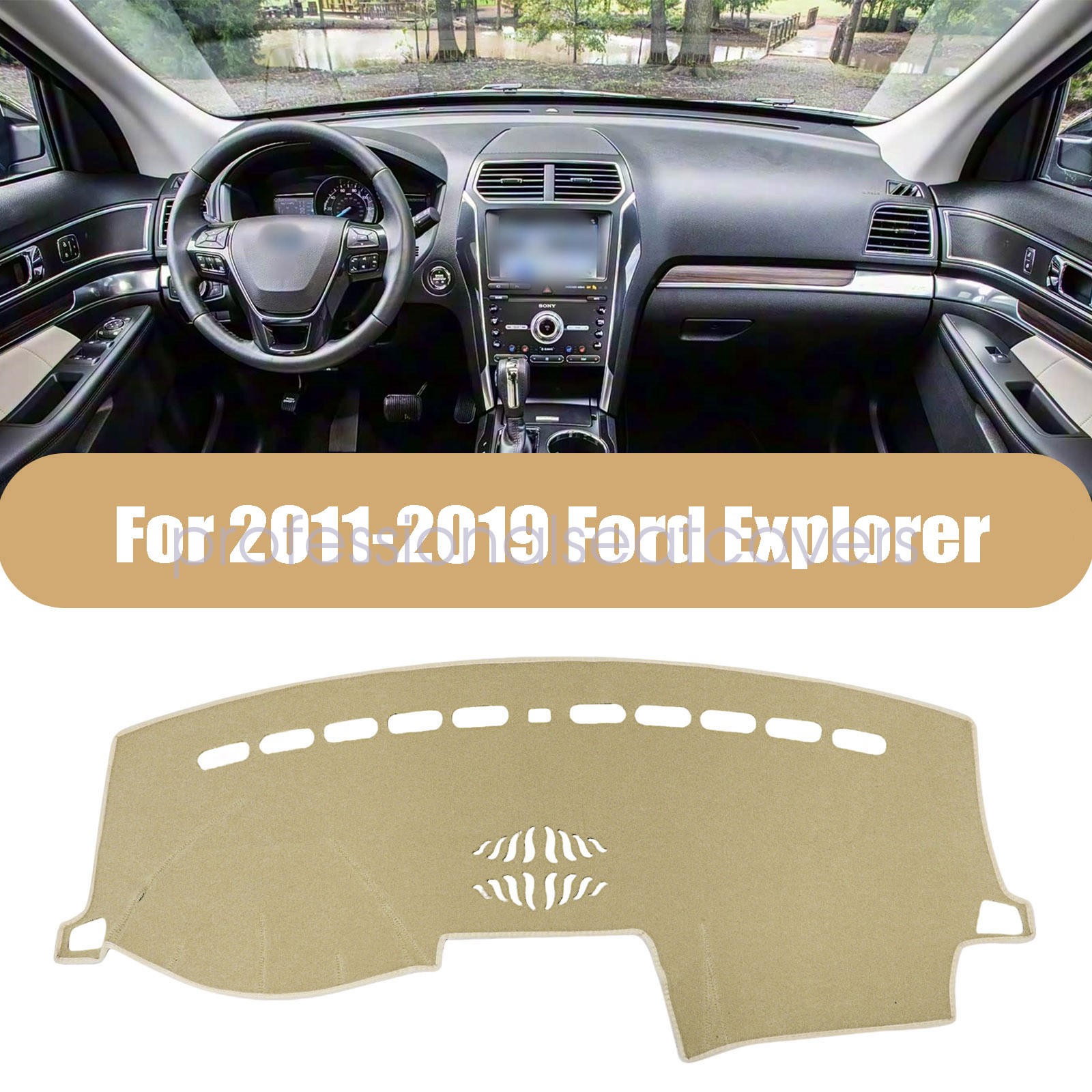 New Dashboard Dash Cover Dashmat Carpet For 2011-2019 Ford Explorer XLT 4-Door