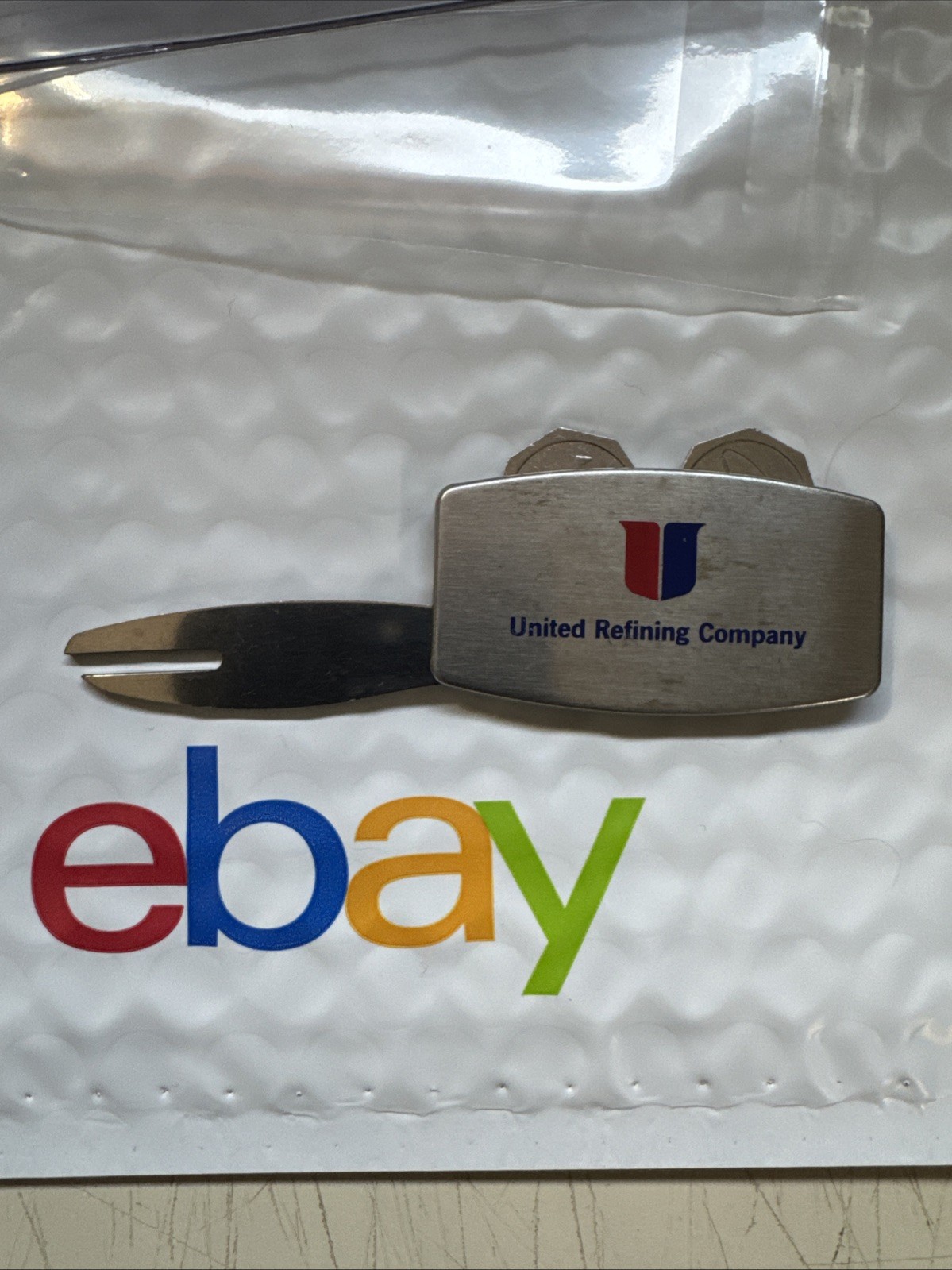 Vintage Zippo "United Refining Company"  Greenskeeper Golf Tool +Ball Markers