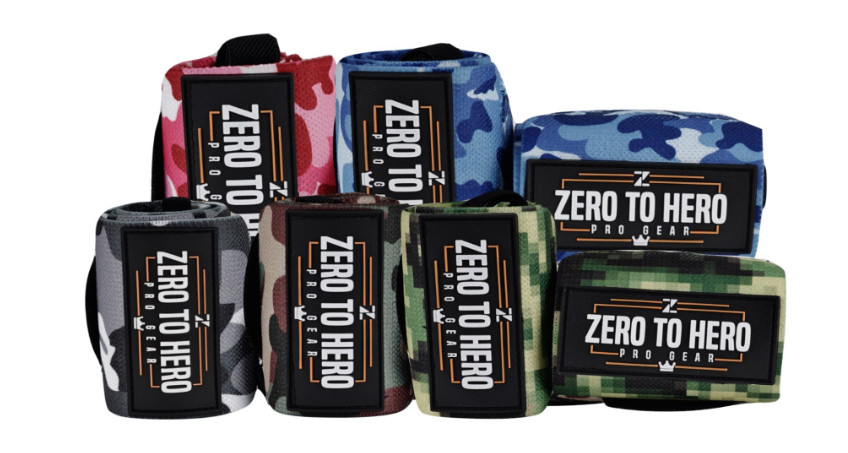 Zero to Hero Health Camo Wrist Guard List Wrap Wrist Strap EXCLUSIVE - 5color