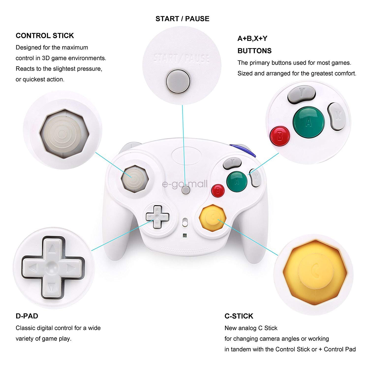 Wireless Gamecube Controllers Classic Gamecube Wavebird GamePad For GC Console