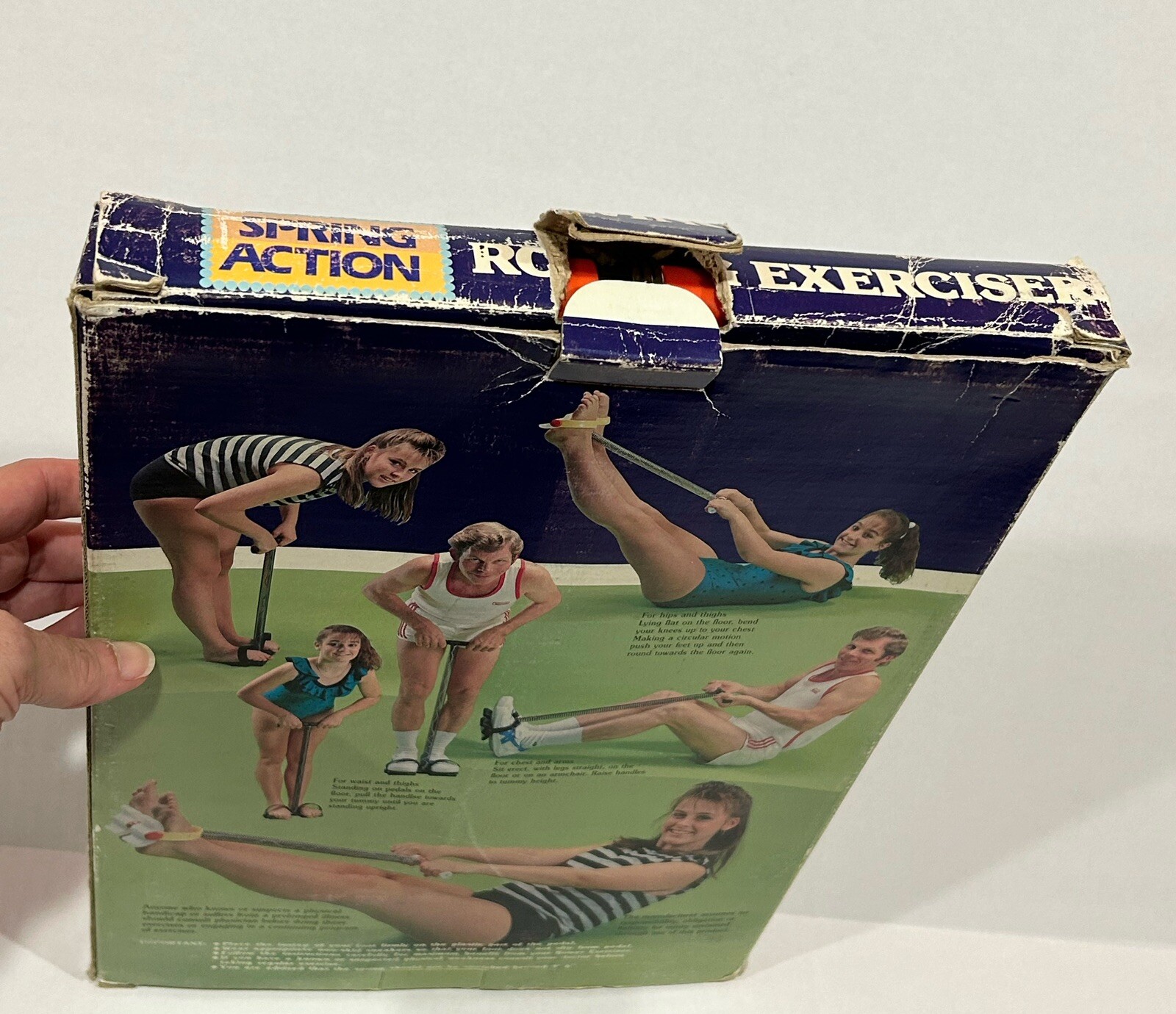 Vtg Pull-Up Rowing Exerciser Spring Action Aerobic Home Exercise *Box Wear *READ