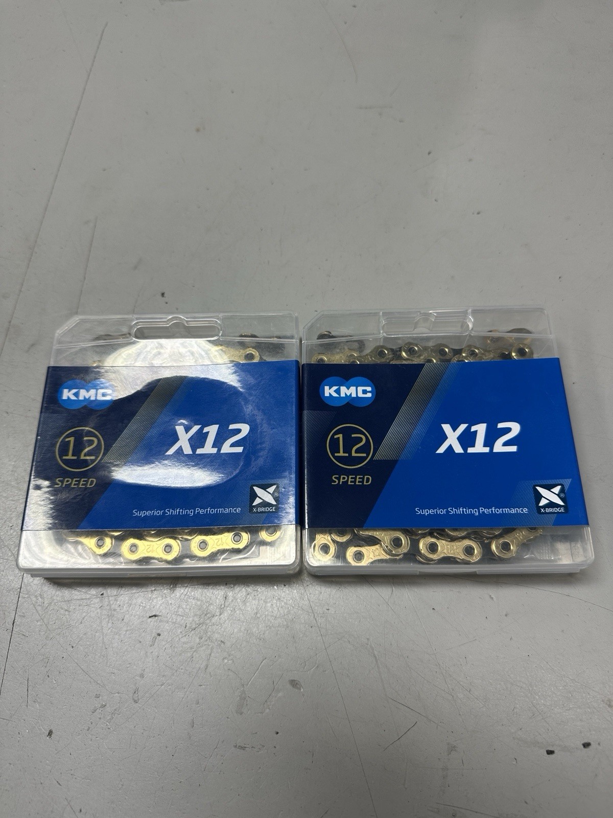 QTY 2 - KMC X12 Chains Gold Ti-N