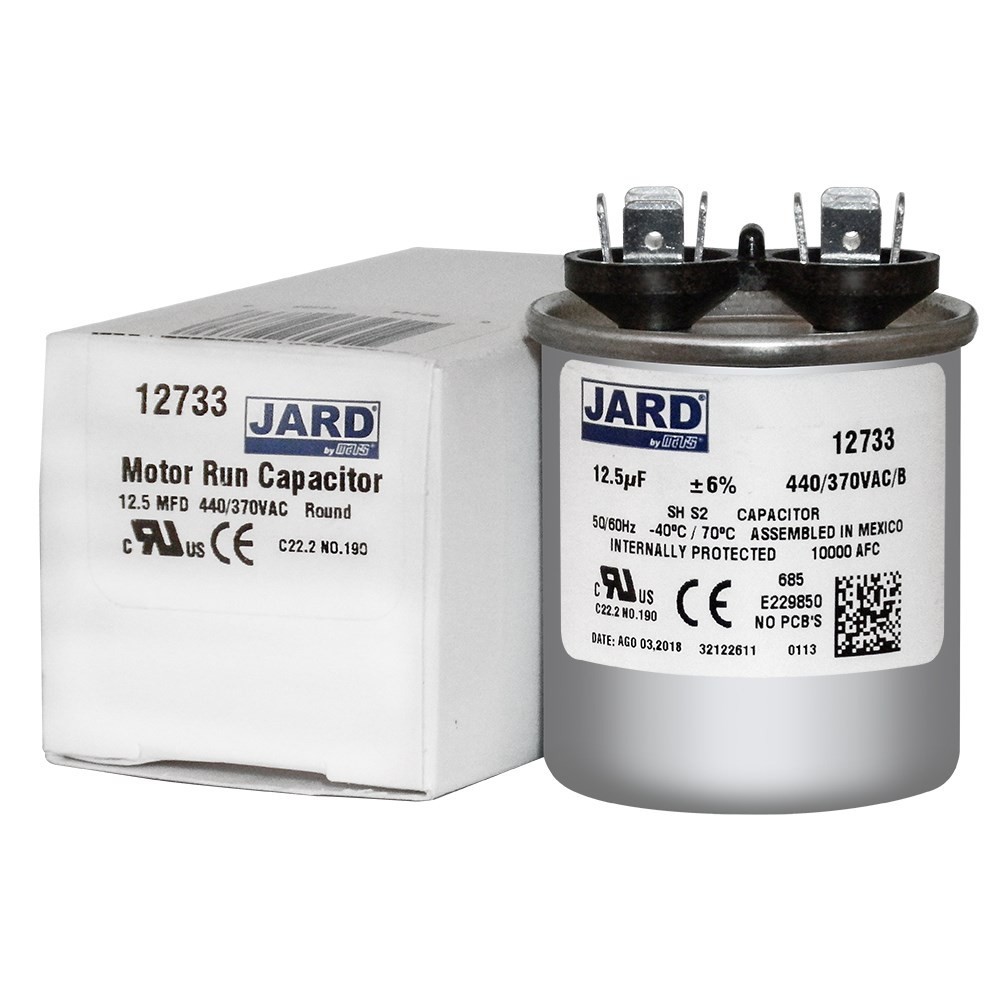 12.5 uf MFD 370 440 VAC ROUND Capacitor 12733 Replaces C312R C412R 97F5067