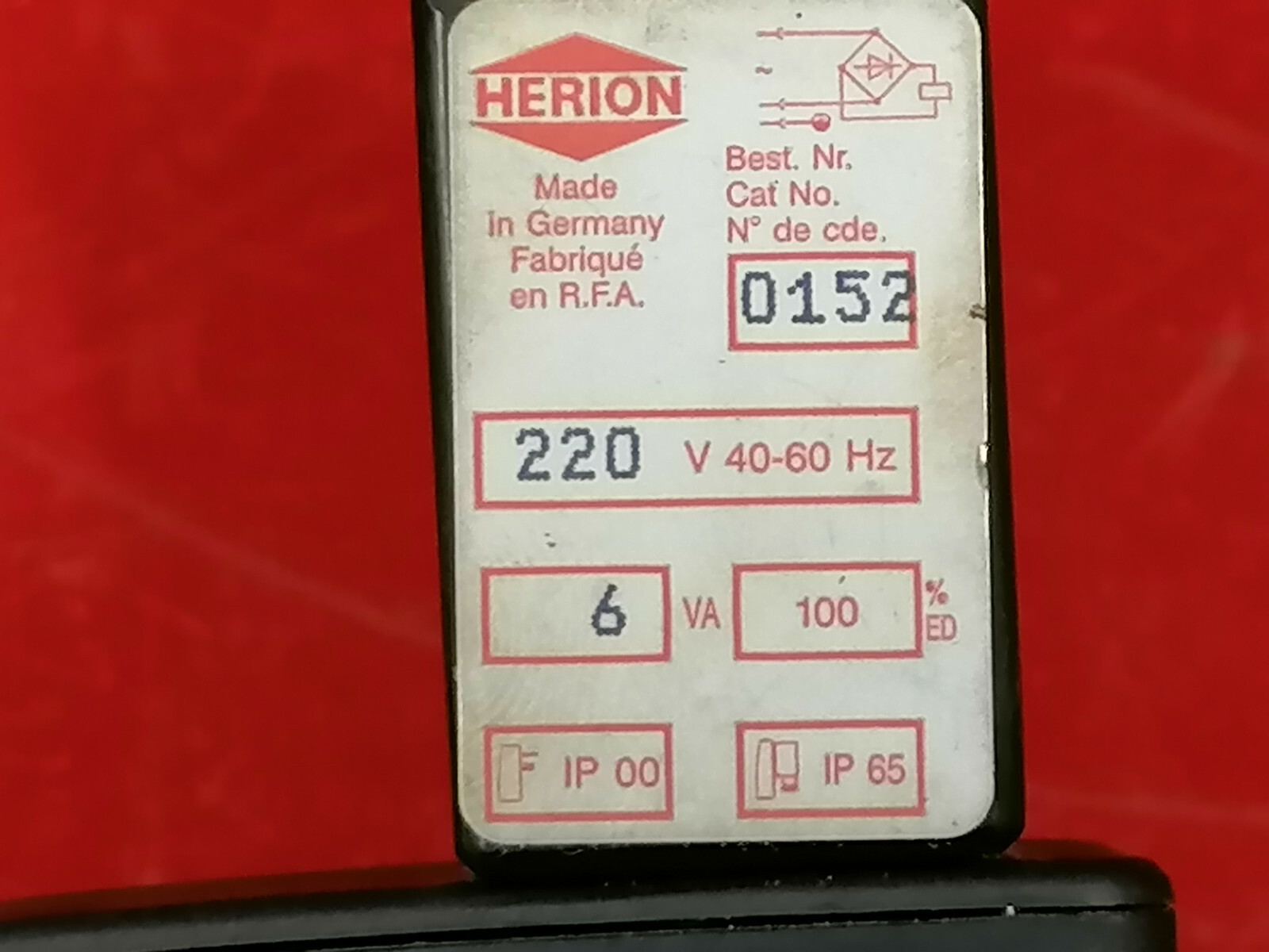 Herion 2625606 Valve Used Tested