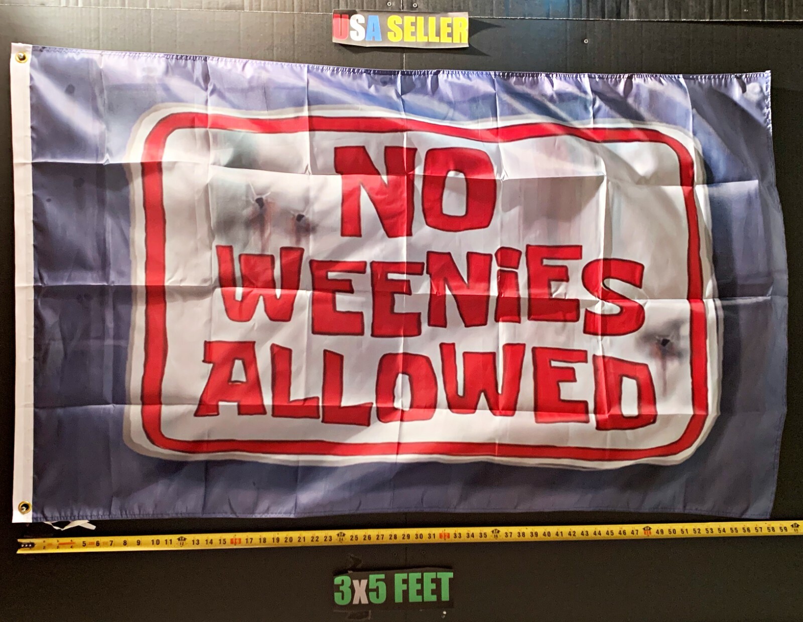 Party Flag FREE SHIPPING No Weenies Beer Busch Trump Drinking Fun USA Sign 3x5'