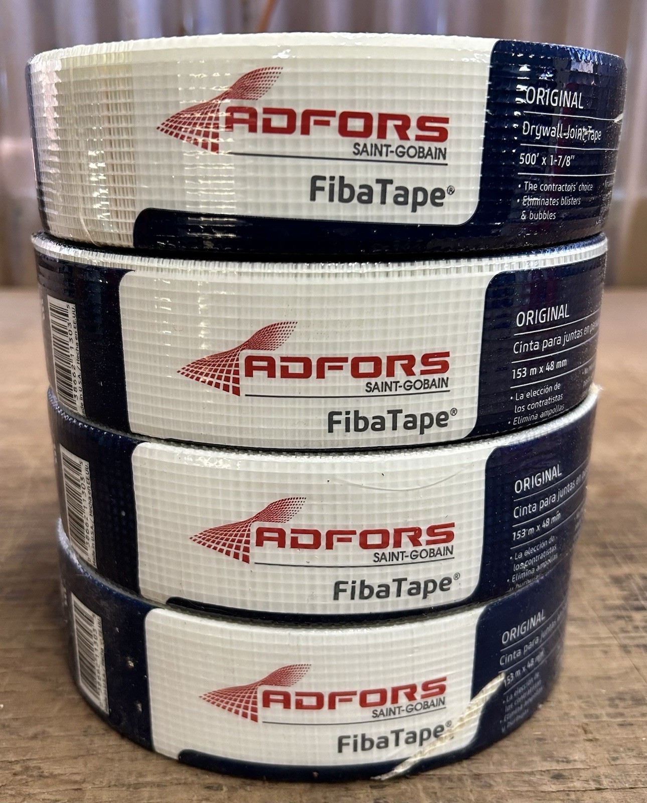 LOT of 4- ADFORS FibaTape 500' x 1-7/8"  Original Mesh Drywall Joint Tape Sealed