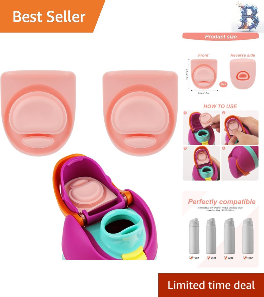 BPA-Free Silicone Stoppers for Owala FreeSip 19-40oz Water Bottles - 2 Pack