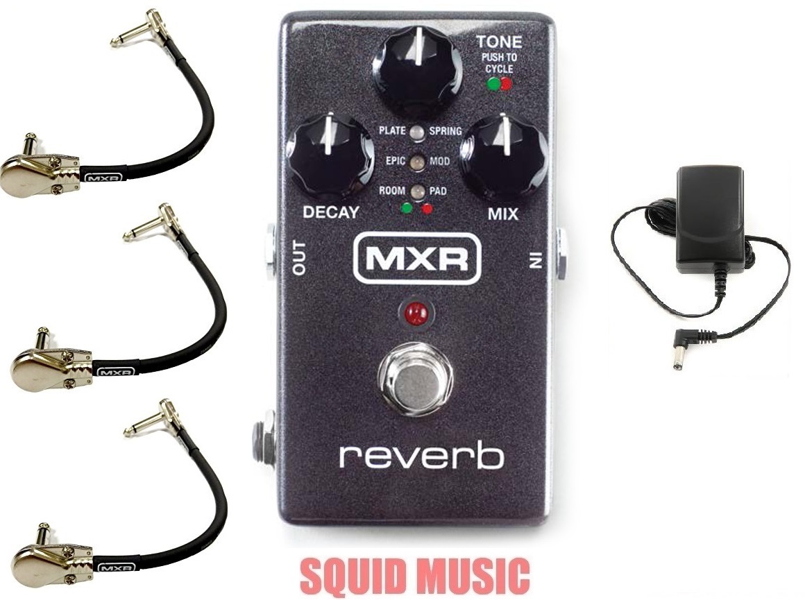 MXR Reverb M300 Relay True Bypass & Delay Trails Modes Dry Path ( 3 MXR CABLES )