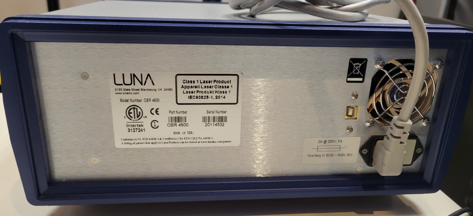 Luna OBR 4600 Optical Backscatter Reflectometer