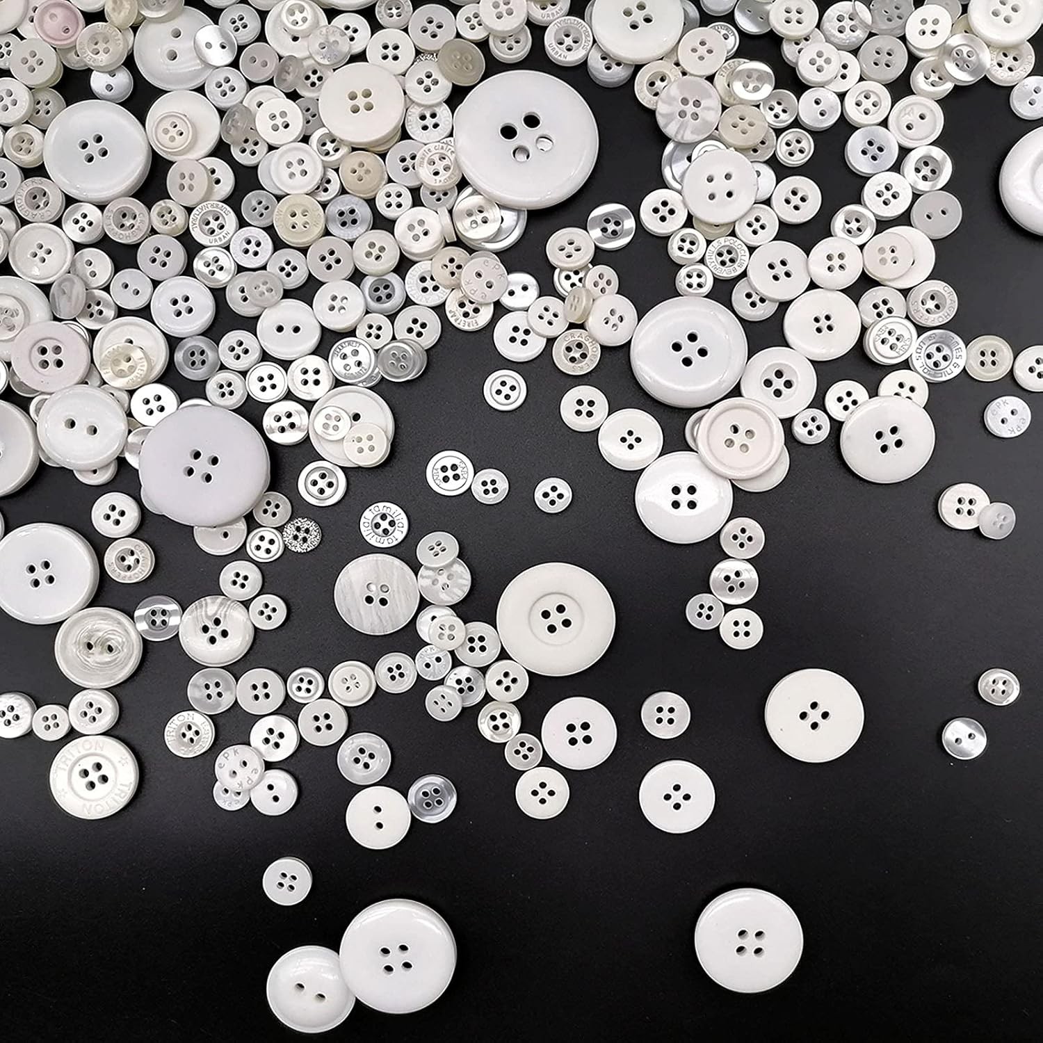 600-700Pcs White Buttons for Crafts Bulk Craft A,