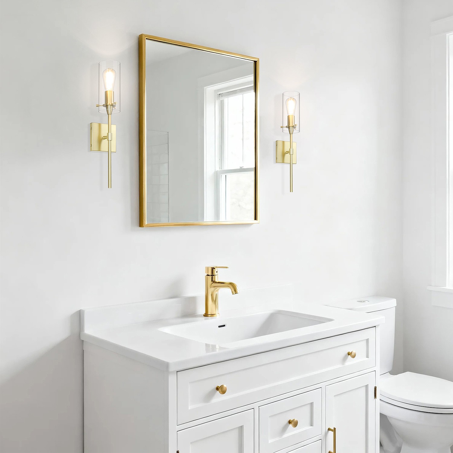 Bathroom Wall Sconce Set of 2 Modern Wall Lighting Indoor Bedroom Vanity Sconces