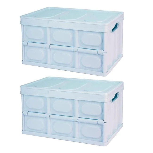 FFF-30L-Blue-GPCT4732 30 Liter Collapsible Storage Bins with Dustproof Lid fo...