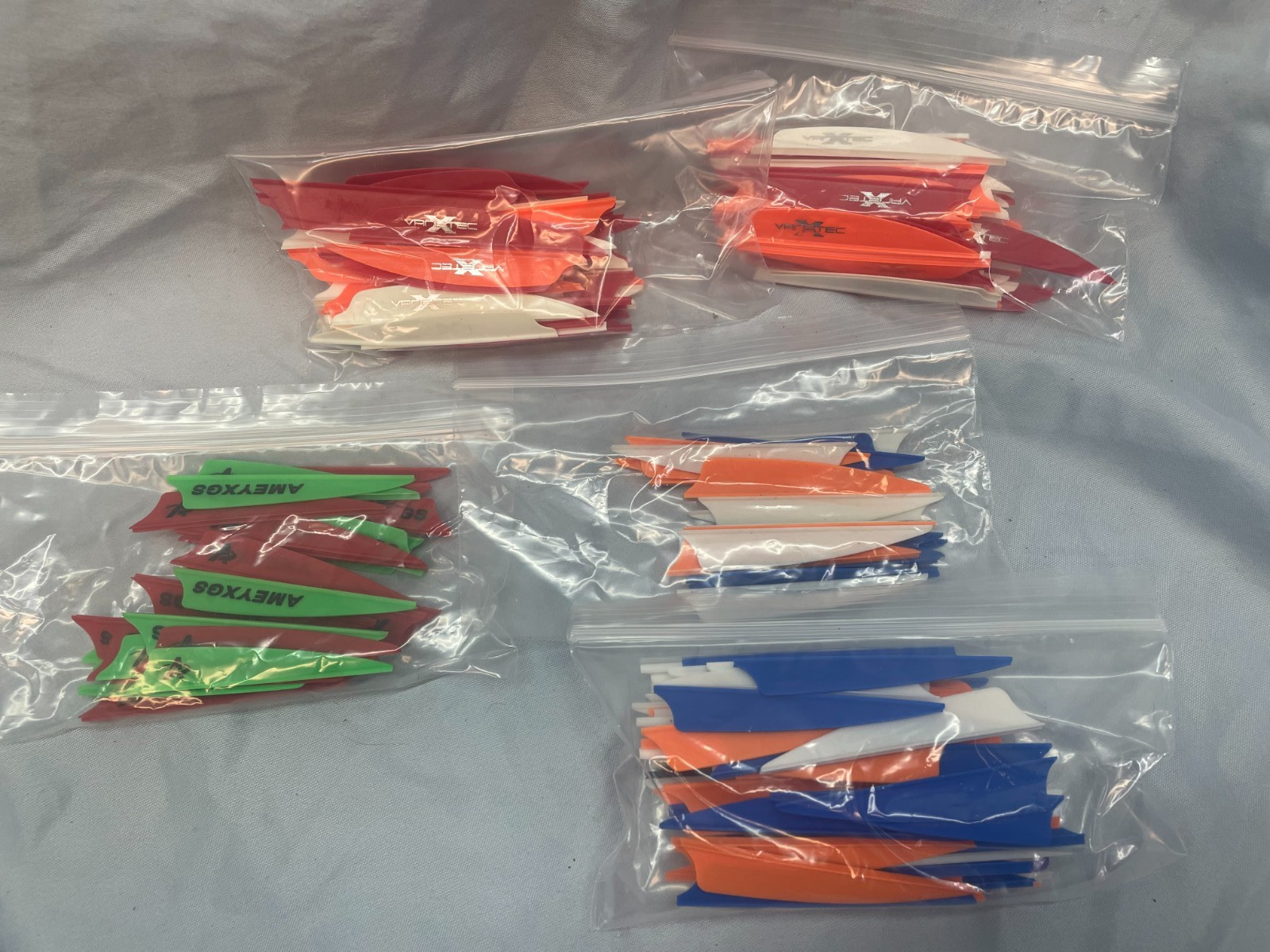 Archery Arrow Vanes Lot ~150+ Mixed Colors – AMEYXGS, VaneTec & Unbranded Blue/O
