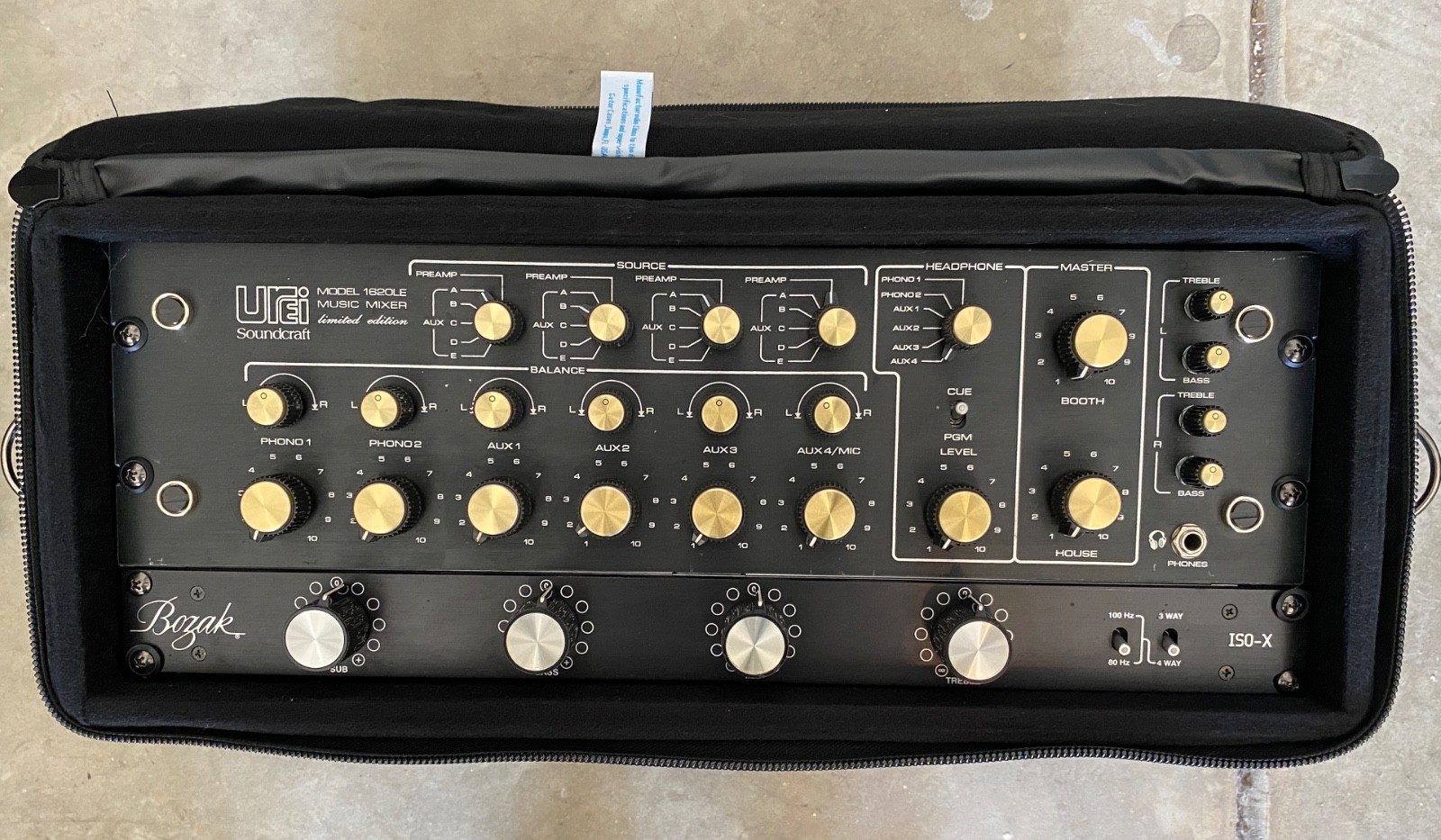 UREI 1620 LE DJ Mixer + Bozak ISO-X    *Near MInt Condition