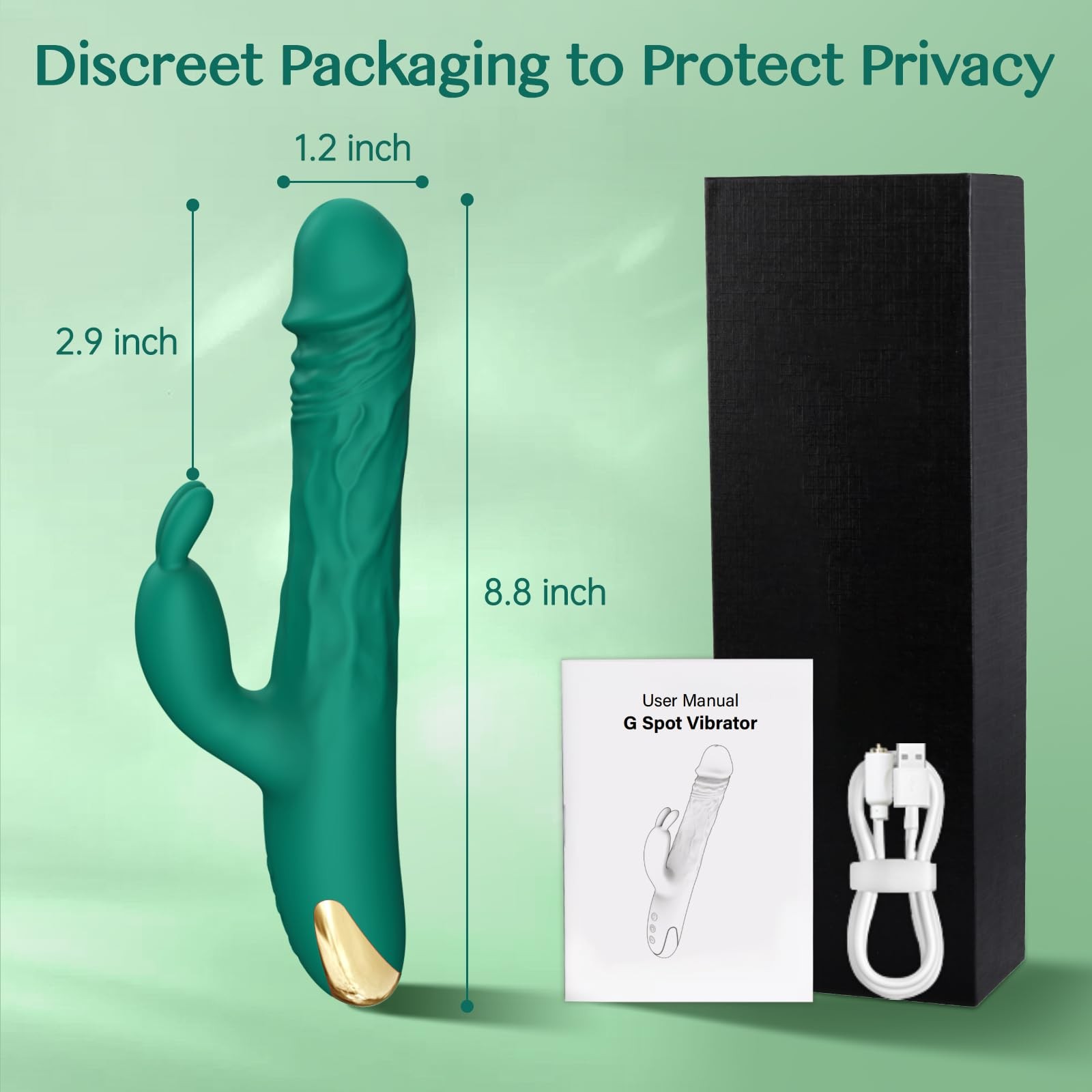 Thrusting Vibrator Dildo Adult Sex Toy for Clitoral G Spot Stimulation, Reali...