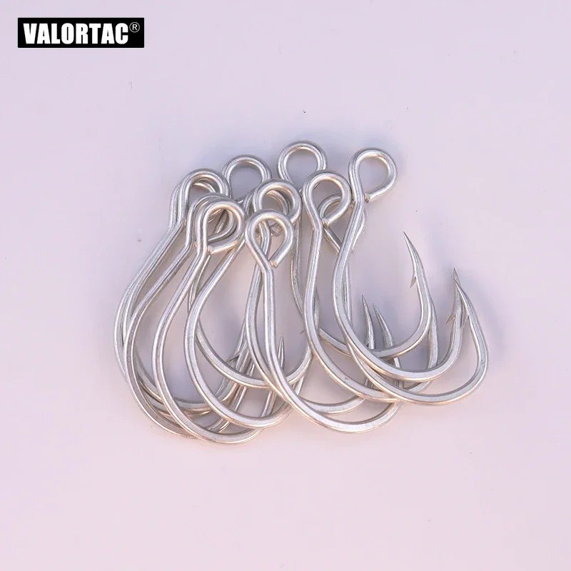Inline Single Fishing Hooks Big Eye 12PCS Live Bait Hook Set