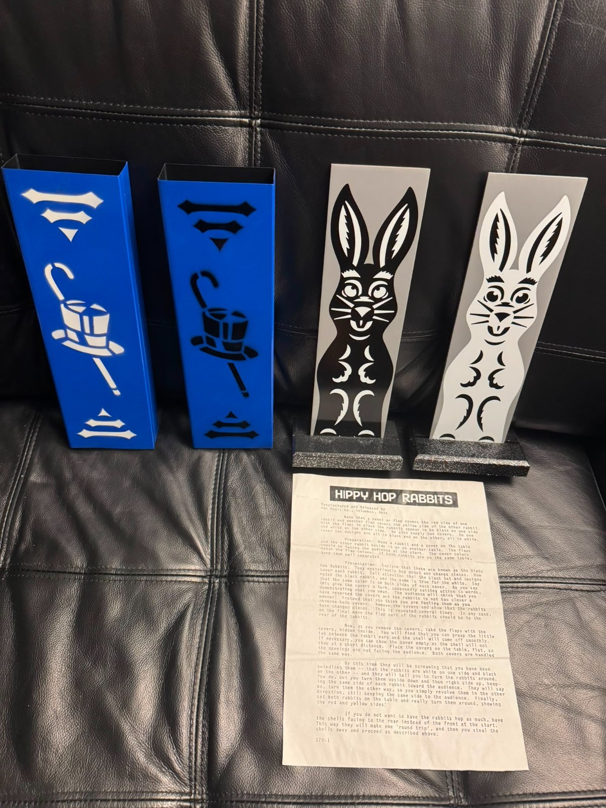 Vintage Hippy Hop Rabbits by MAK Magic