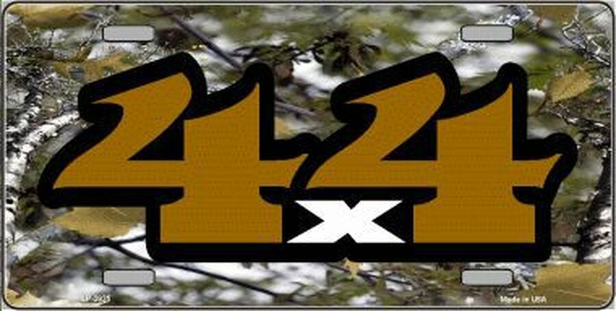 4x4 Camouflage License Plate Style Sign