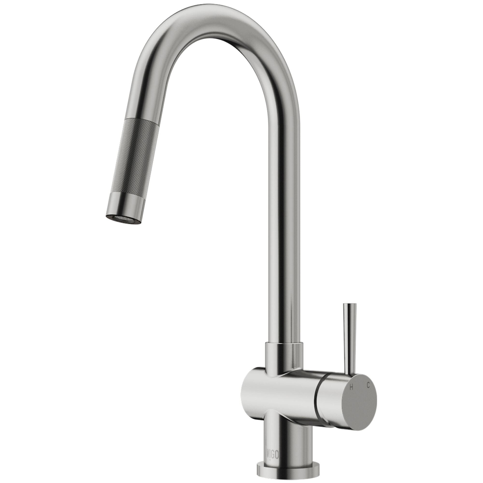 VIGO Gramercy Single-Handle Pull-Down Kitchen Faucet in Stainless Steel
