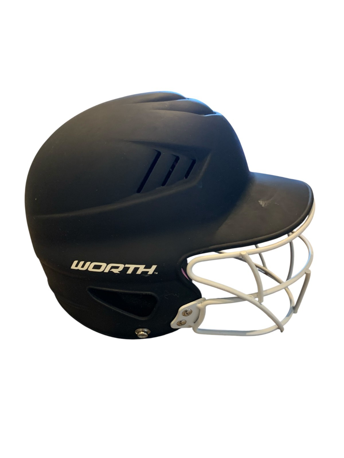 {WORTH} Baseball Batting Helmet Fastpitch 60MPH Black WBH-A1 ~ 61/2 - 71/2