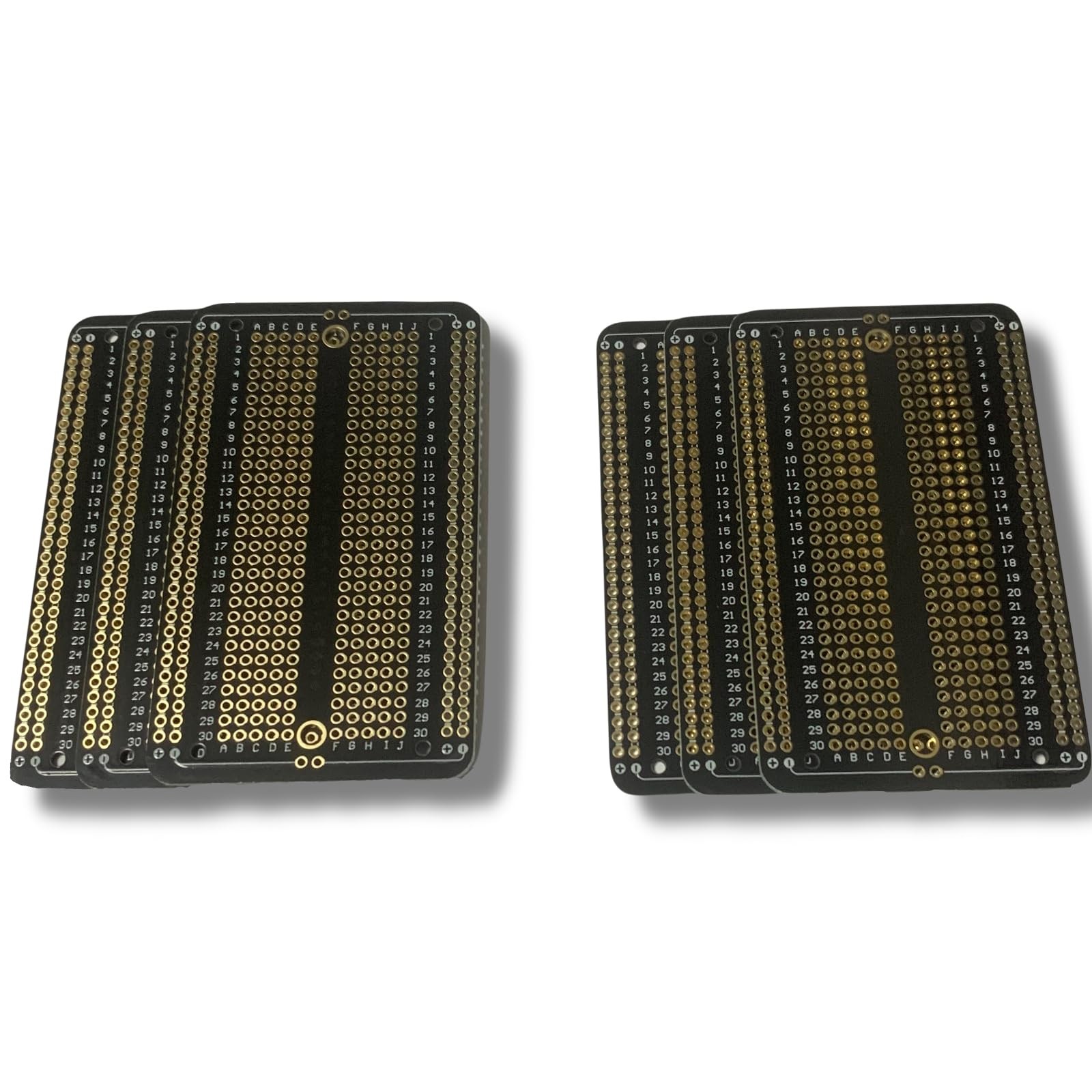 6 Pcs Gold Plated Prototype PCB Boards for DIY Electronic Projects and Arduin...
