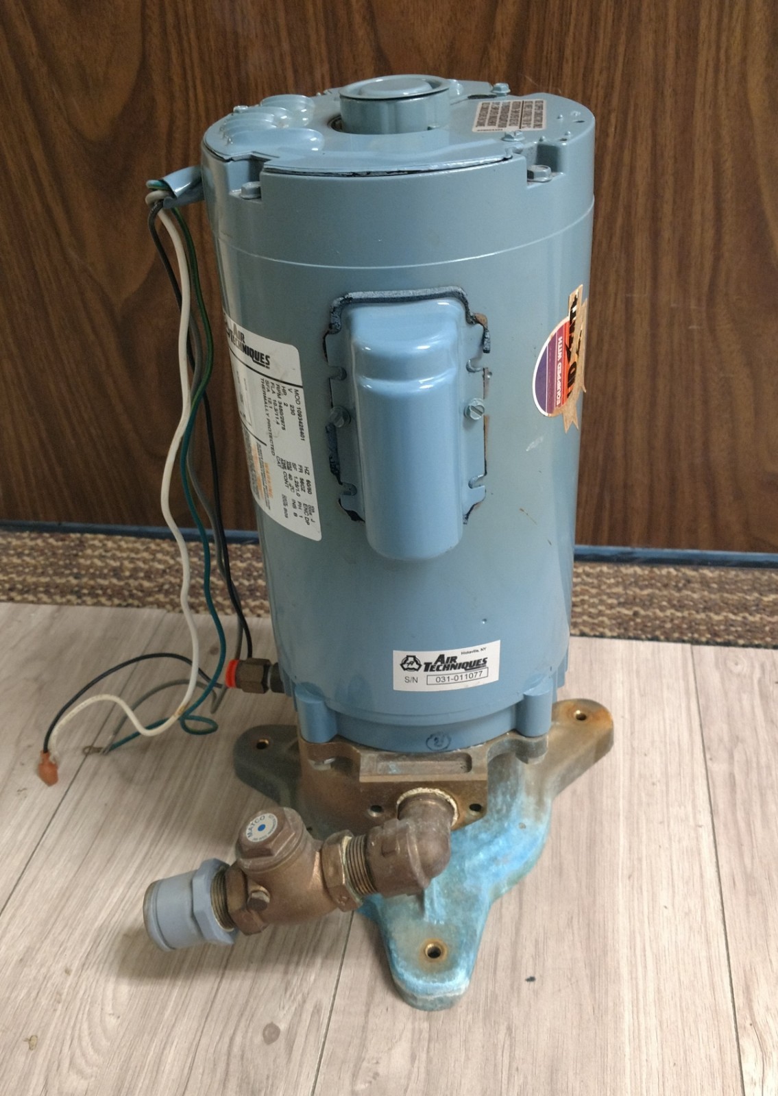 Air Techniques 2 HP Vacuum Motor (Model: 1093425401)