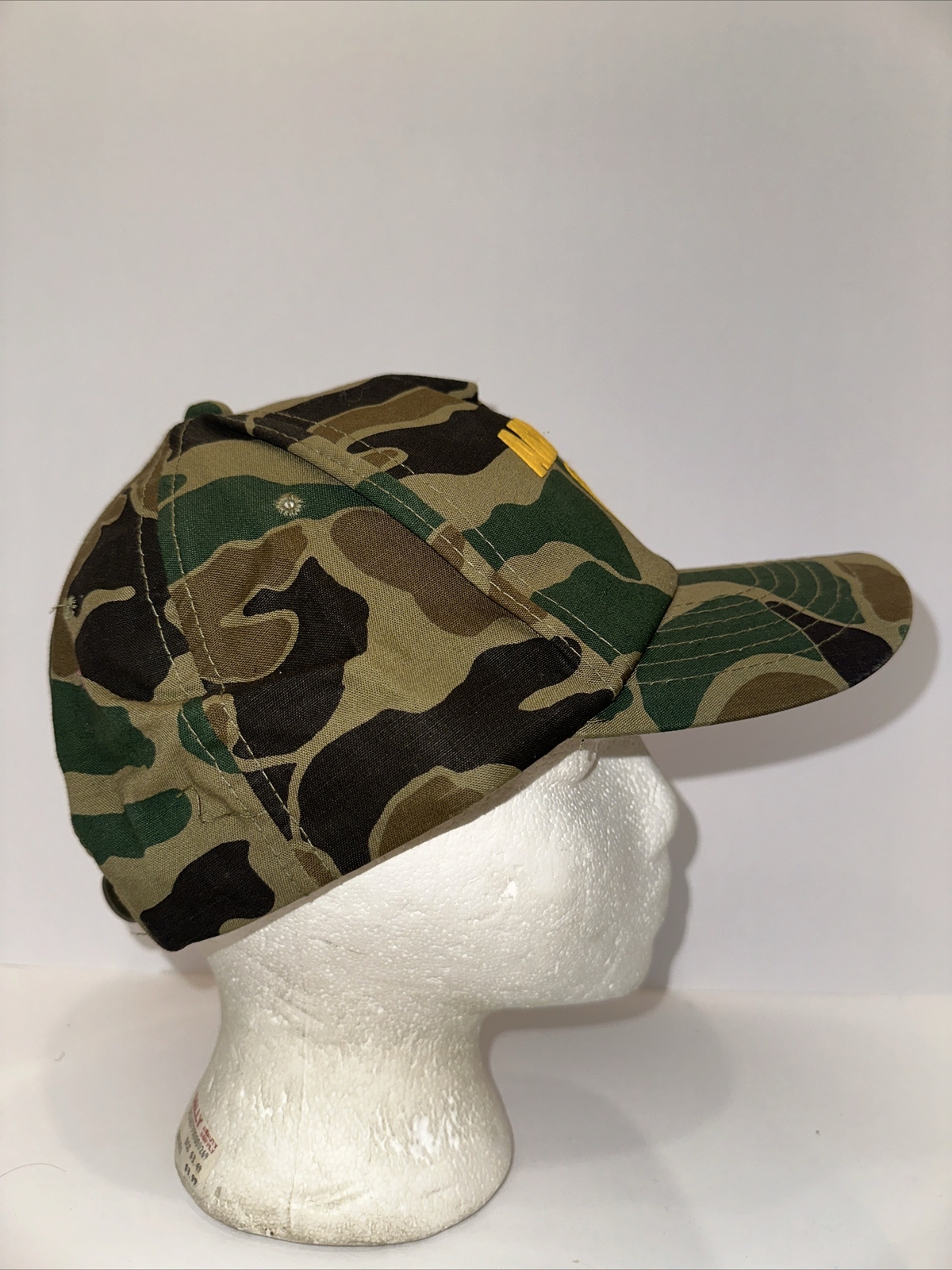 ARKTRAC Inc. Gold Letters John Deere Patch Hat Cap Camouflage Snapback EUC