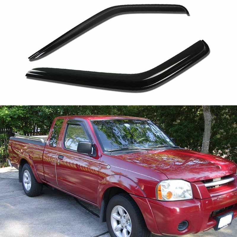 Window Deflector Tape-on Compatible with 1998-2004 Frontier Smoke Window Vent