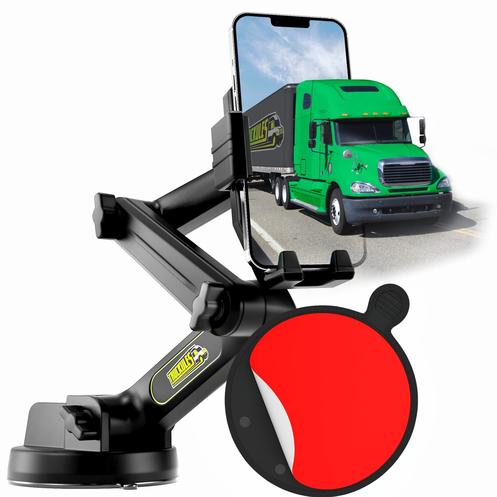 Cell Phone Mount for Truck Phone Holder for Truck Drivers  Heavy Duty Suction...