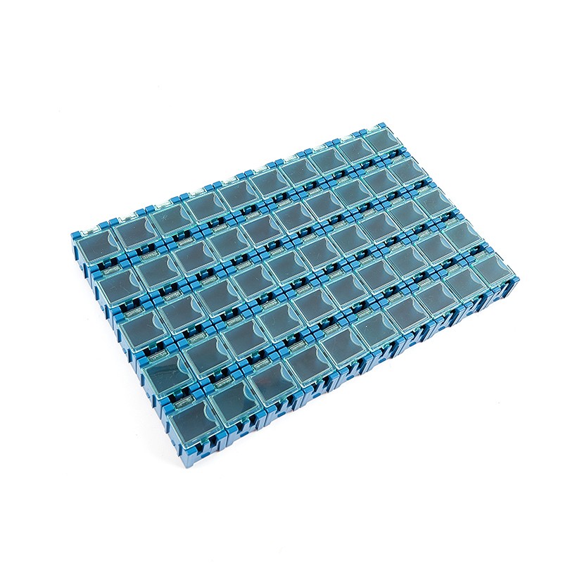 50 Pcs/Set SMD SMT Electronic Component Container Mini Storage Boxes kitDFA.AS